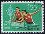 Sellos de Asia - Corea del norte -  Scott  1203  Tenis de mesa