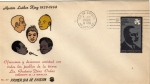 Stamps Mexico -  Sobre primer día de emision fdc-Martin Luther king 1929-1968
