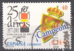 Sellos de Europa - Espa�a -  ESPAÑA 2001_3805.01 25 AÑOS DE LA COPA DEL REY.ESCUDO DEL ZARAGOZA