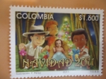 Stamps Colombia -  Navidad 2011(Ilustracíón: F. Perez)