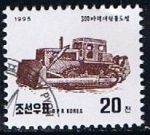 Sellos de Asia - Corea del norte -  Scott  3494  Buldozer