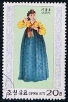 Stamps North Korea -  Trajes  1560  tipicos de la dinastia Li (Otoño)