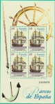 Stamps Spain -  Barcos de época - Navío San Juan Nepomuceno HB