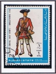 Stamps United Arab Emirates -  Fusileros (Royal East Kent) - Inglaterra 1742