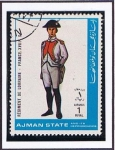 Stamps United Arab Emirates -  Regimiento de Lorraine - Francia XVIII S.