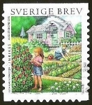 Sellos de Europa - Suecia -  BREV INRIKES - JARDIN