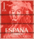 Stamps : Europe : Spain :  II cent Leandro F Moratin