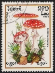 Stamps : Asia : Laos :  SETAS-HONGOS: 1.174.001,01-Amanita muscaria -Phil.47560-Dm.985.29-Y&T.633-Mch.828-Sc.627