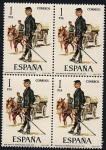 Stamps Spain -  Uniformes Militares - Oficial de administración