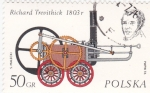Stamps : Europe : Poland :  ferrocarriles de vapor-personaje