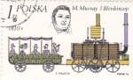 Sellos de Europa - Polonia -  ferrocarriles de vapor-personaje