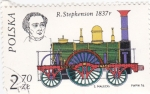 Stamps : Europe : Poland :  ferrocarriles de vapor-personaje