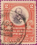 Stamps Peru -  Amirante Miguel Grau (1834-1879).
