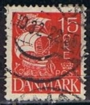Sellos de Europa - Dinamarca -  Scott  192  Carabela (4)