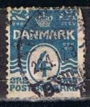 Stamps Denmark -  Scott  222  Cifras