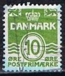 Stamps Denmark -  Scott  228  Cifras