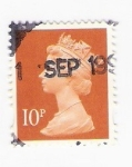 Stamps United Kingdom -  Reina (repetido)