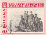 Sellos de Europa - Polonia -  xxv-lecie ludowego wojska polskiego