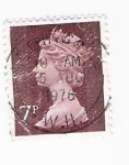 Stamps United Kingdom -  Reina (repetido)