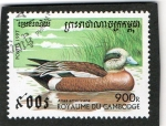 Stamps Cambodia -  AVES.  ANAS  AMERICANA