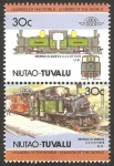 Sellos de Oceania - Tuvalu -  locomotora U.K.