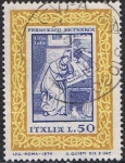 Stamps Italy -  6º CENT DE LA MUERTE DE PETRARCA, POETA Y HUMANISTA