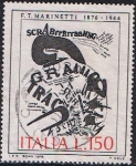 Stamps : Europe : Italy :  OBRAS DE ARTE. F.T. MARINETTI