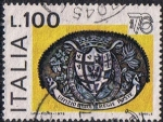 Stamps Italy -  EXPOSICIÓN FILATÉLICA MUNDIAL ITALIA 76. MASCARÓN UTILIZADO COMO BUZÓN DE CORREOS