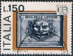 Stamps Italy -  EXPOSICIÓN FILATÉLICA MUNDIAL ITALIA 76. ENSEÑA DE LOS CORREOS SARDOS