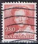 Sellos de Europa - Dinamarca -  Scott  709  Reina Margrethe II (3)
