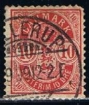 Stamps Denmark -  Scott  39  Cifras