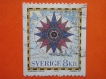 Stamps Sweden -  ROSA DE LOS VIENTOS  KOMPASSROS