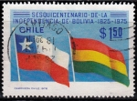 Stamps Chile -  Independencia Bolivia	