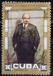 Stamps : America : Cuba :  50 Aniviversario de la  muerte de Lenin	