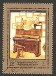 Stamps United Arab Emirates -  Ajman - Chopin, su piano