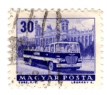 Stamps : Europe : Hungary :  autobus descapotable