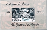 Stamps : Europe : Spain :  HB CENTENARIO DE PICASSO. EL GUERNICA EN ESPAÑA