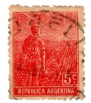 Stamps : America : Argentina :  labrador con puesta de sol