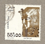 Stamps Egypt -  Cabeza femenina