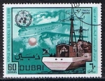 Sellos de Asia - Emiratos rabes Unidos -  Scott  121  Buque meteorologico (5)