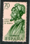 Stamps Spain -  1527- FORJADORES DE AMERICA. VASCO NUÑEZ DE BALBOA ( 1475-1517 )