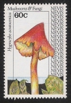 Stamps America - Saint Kitts and Nevis -  SETAS-HONGOS: 1.198.023,00-Hygrocybe acutoconica