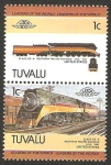 Stamps Tuvalu -  locomotora USA