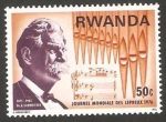 Sellos del Mundo : Africa : Rwanda : 692 - Dr. Scheweitzer, tubos de órgano y notas musicales