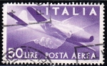 Stamps Italy -  Manos y avión	