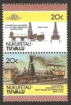 Stamps Tuvalu -  locomotora USA