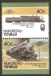 Sellos de Oceania - Tuvalu -  locomotora USA