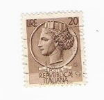 Stamps : Europe : Italy :  Moneda de Siracusa (repetido)