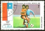 Sellos de America - Cuba -  COPA MUNDIAL DE FUTBOL MEXICO 86 - CHILE