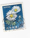 Stamps Japan -  Margaritas (repetido)